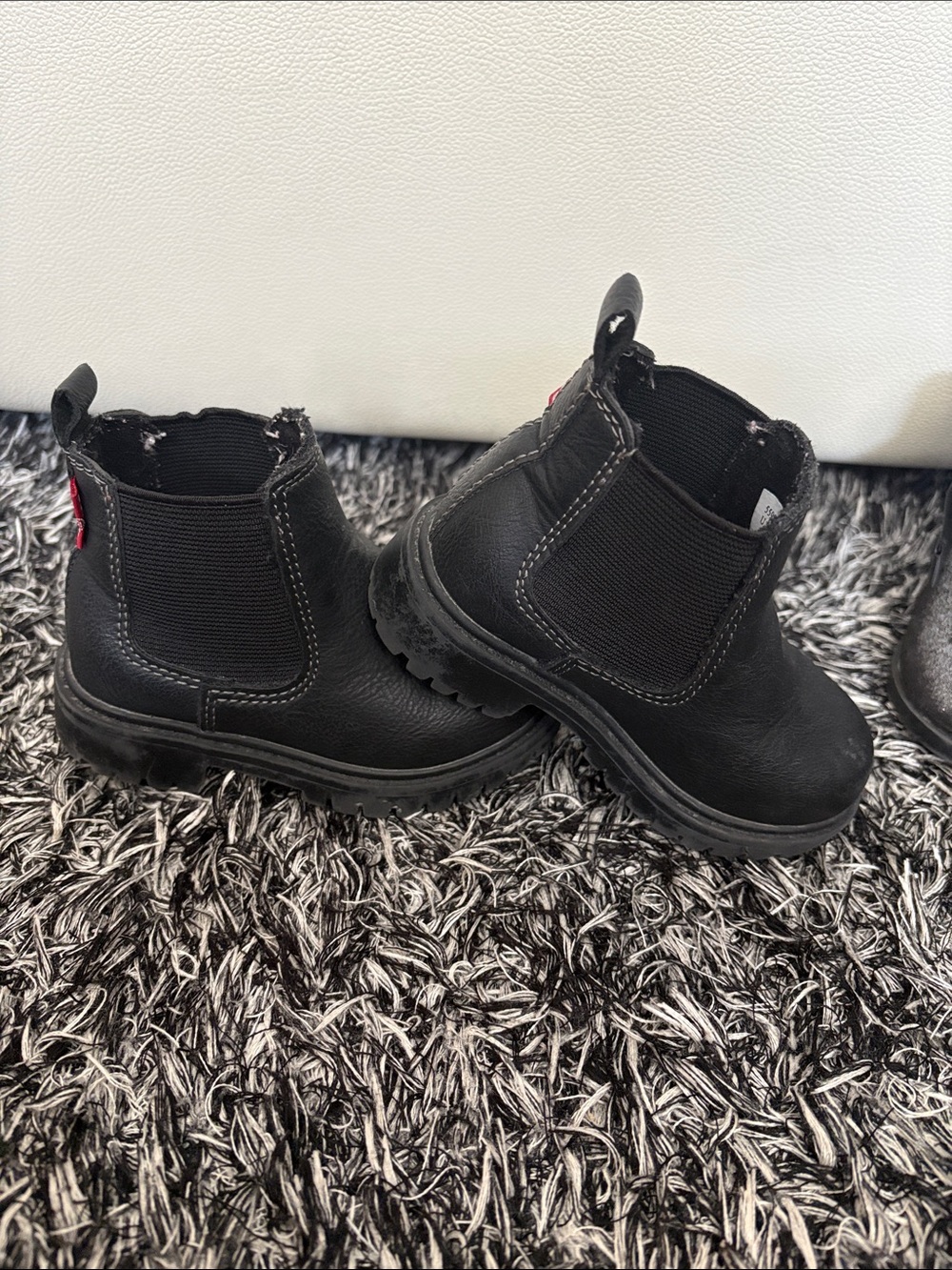 Levi's Kids Black Chelsea Boots with Elastic Sides